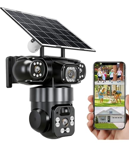 Amazon.com: KEPEAK Solar Security Camera Outdoor Wireless, Triple
